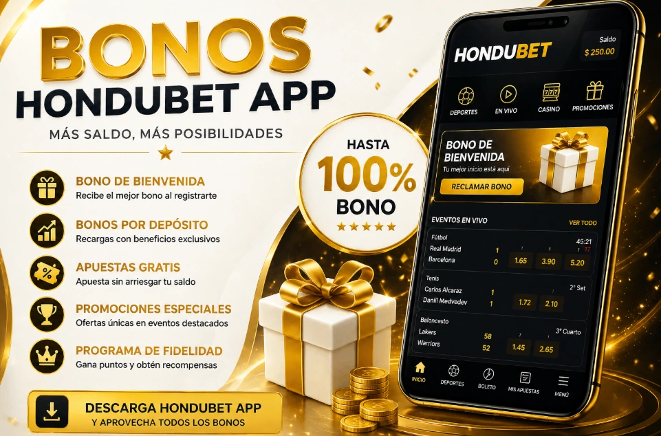 Bonos Hondubet App apuestas deportivas móvil